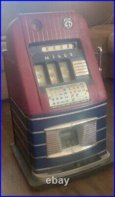1940's Two Cherry Qyarter Blue Bell Antique Slot MachineFULLY RESTORED