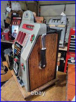 1940s 25 Cent Mills Black Cherry Slot Machine Original Paint