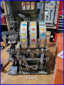 1940s 25 Cent Mills Black Cherry Slot Machine Original Paint
