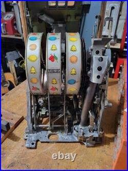 1940s 25 Cent Mills Black Cherry Slot Machine Original Paint