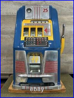 1940s Mills Blue Bell 25 Cent Slot Machine Operational S/N 590755