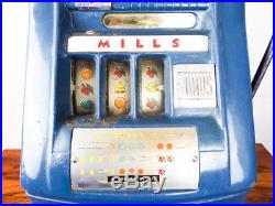 1940s Mills Jewel Bell Nickel Slot Machine Aluminum One Arm Bandit 1940s Vegas