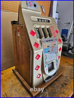 1941 Mills Antique 5c Diamond Front Slot Machine