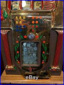 1946 10 Cent GOLDEN FALLS Club Console Slot Machine Watch Video