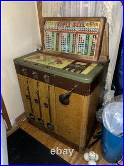 1946 Bally Triple Bell Console Slot Machine