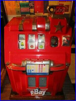 1946 Beautiful Pace 50 Cent Harolds Club Antique Slot Machine- Very Rare One