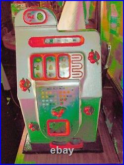 1946 Mills 5 Cent Black Cherry Antique Slot Machine