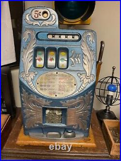 1946 Mills Extra Bell Aikens Aitkens Nickel 5 Cent Slot Machine with Books VIDEO