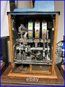 1946 Mills Extra Bell Aikens Aitkens Nickel 5 Cent Slot Machine with Books VIDEO