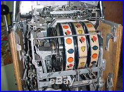 1946 ORIGINAL Jennings Standard Chief Slot Machine-beautiful chrome, must see