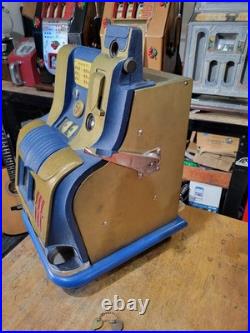 1947 5 Cent Mills Hashmark Qt Slot Machine Original Paint