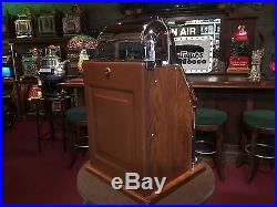 1947 MILLS 50 Cent Blue Bell Hi-Top Slot Machine Watch Our Video