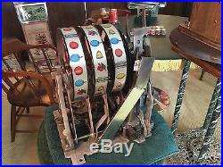 1948 MILLS 5 Cent Hi-Top Slot Machine from New Pioneer Club Casino Watch Video