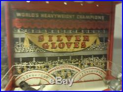 1948 Mutoscope Silver Gloves Coin-Op Penny Arcade Boxing Game Beautiful Restored