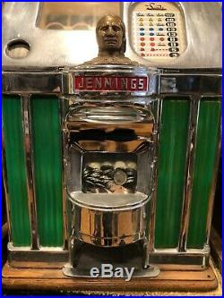 1949 Jennings Super Chief SANDS Casino Nickel 5 cent Slot Machine Works Perfect