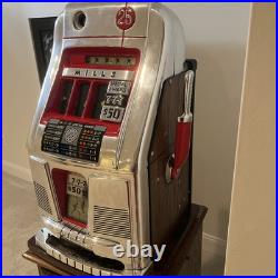 1950 MILLS Fully Restored 25 Cent Slot Machine