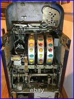 1953 Antique Original Mills Dime Slot Machine Hi Top Triple 7s