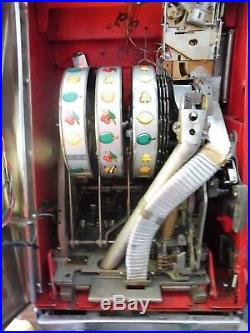 1960's Mills Nickel Slot Machine With Lit Interior Sold As Is Semi Working