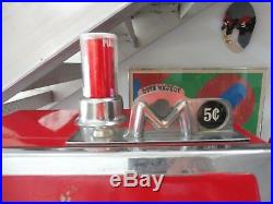 1960's Mills Nickel Slot Machine With Lit Interior Sold As Is Semi Working