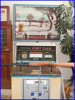 1976 Chicago Coin Hunt Club Coin Operated Rifle Shotgun Shooting Arcade Game