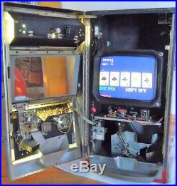 1985 Games of Nevada 1 To 5 Quarter Lighted Video Draw Poker Machine-FULLY WORKS