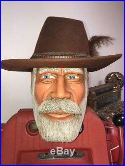 25 Cent Slot Machine Mills Hand Carved Figure Gold Miner Reissue Polk Sanchez