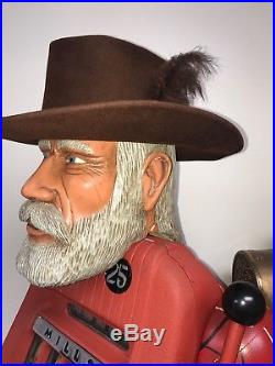 25 Cent Slot Machine Mills Hand Carved Figure Gold Miner Reissue Polk Sanchez