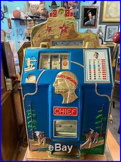 25 cent 2 Bit Jennings Star 1930s Antique Slot Machine Rare Find. Works Great