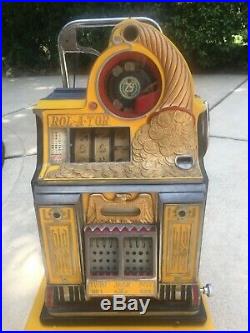 25 cent ROL-A-TOR Rare Watling Slot Machine Nice Original