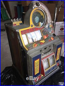 25c Watling Rol-A-Top Bird of Paradise Slot Machine Skill Stop Gold Award Mints