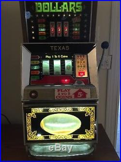 5 Cent Bally Slot Machine You Play Nickels and You get Paid In Eisenhower Dollar