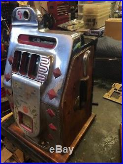 5 Cent Mills Diamond Front Slot Machine