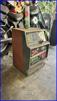 5 Cent Space Jet Bell Light Up Slot Machine Vintage