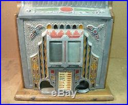 5c Antique Slot Machine 1920s Mills Operator Bell with Pace Jackpot Conversion