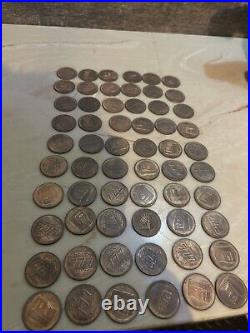 64 Vintage slot machine coins? Copper Stamped 777 & Slot Machine Lucky Coins