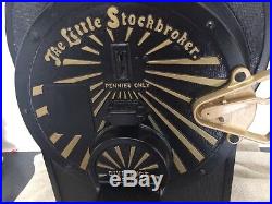ANTIQUE 1920's Little Stock Broker Spin Wheel English Slot Machine
