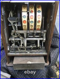 ANTIQUE 1920s JENNINGS DUTCH BOY 5 CENT SLOT MACHINE