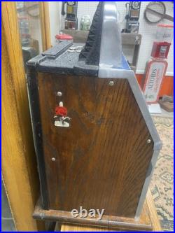 ANTIQUE 1930s MiLLS Castle Front 5 Cent Nickel Slot Machine Coin Operated Sign