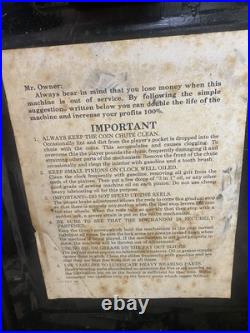 ANTIQUE 1930s MiLLS Castle Front 5 Cent Nickel Slot Machine Coin Operated Sign