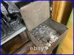 ANTIQUE 1930s MiLLS Castle Front 5 Cent Nickel Slot Machine Coin Operated Sign