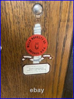 ANTIQUE 1930s MiLLS Castle Front 5 Cent Nickel Slot Machine Coin Operated Sign