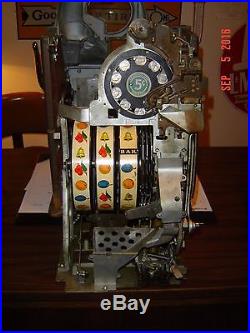 Antique 1936 5 Cent Watling Rolatop Slot Machine