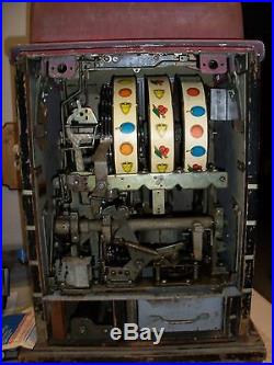 ANTIQUE 1940s MILLS 10 CENT SLOT MACHINE