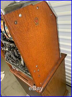 ANTIQUE JENNINGS 5 CENT 4 STAR INDIAN CHIEF SLOT MACHINE with CUSTOM STAND