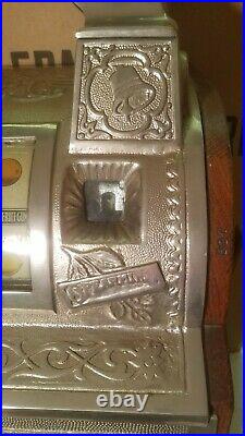 ANTIQUE MILLS 5 CENT GOOSE NECK COIN OP SLOT MACHINE BEAUTIFUL MACHINE 1920's