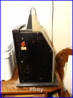 ANTIQUE MILLS BLACK CHERRY SLOT MICHINE 5c WORKS 1930s-40s VINTAGE