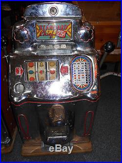 Antique Original 1930-40 Jennings Standard Chief 25 Cent Slot Machine