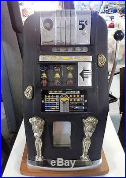Antique Slot Machine With Guide Book