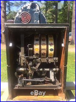 Antique Watling Rol A Top Coin Front 5 C/cent Twin Jack Pot Working Slot Machine