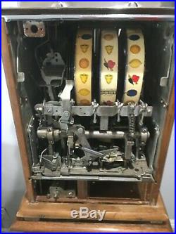 All Original Antique Mills 10 Cent Slot Machine Diamond Front Works Perfect